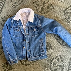 Vintage American Apparel Fleece-lined Jean Jacket